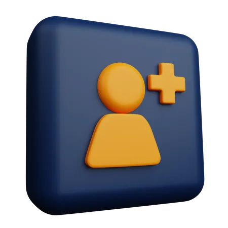 Añadir amigo  3D Icon