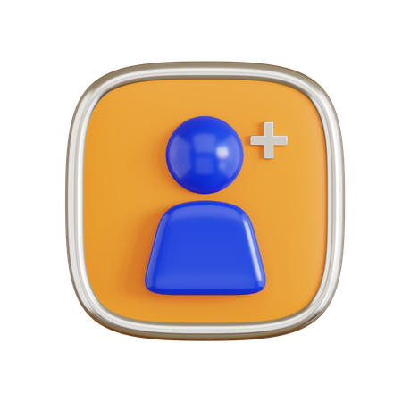 Añadir amigo  3D Icon