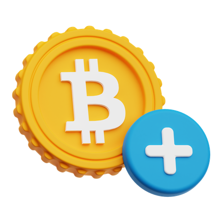 Agregar bitcoins  3D Icon