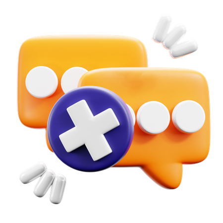 Agregar chat  3D Icon