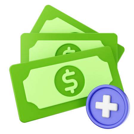 Agregar dinero  3D Icon