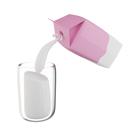 Agregar leche  3D Icon