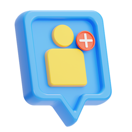 Agregar mensaje de usuario  3D Icon