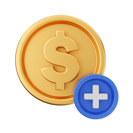 Agregar moneda  3D Icon