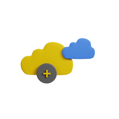 Agregar nube  3D Icon