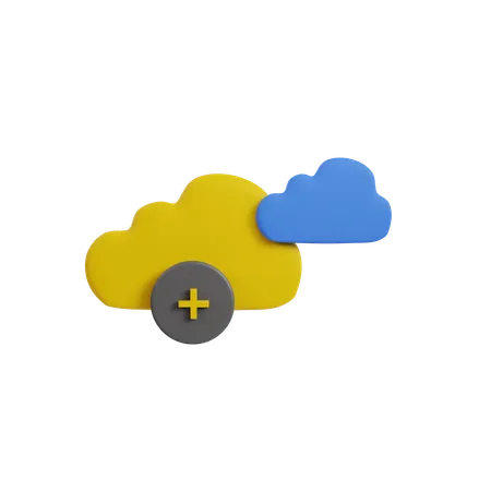 Agregar nube  3D Icon