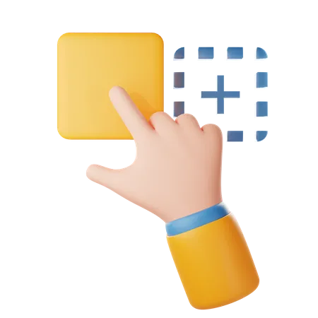 Agregar gesto con la mano en la pantalla  3D Icon