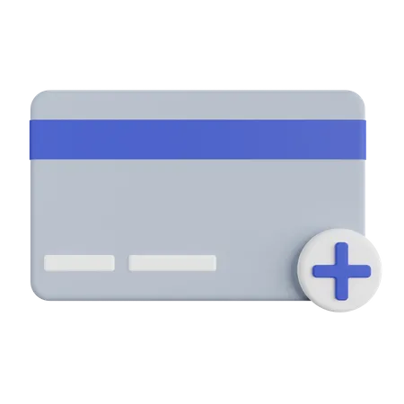Agregar tarjeta de crédito  3D Illustration
