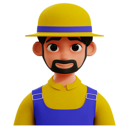 Avatar d'agriculteur  3D Icon