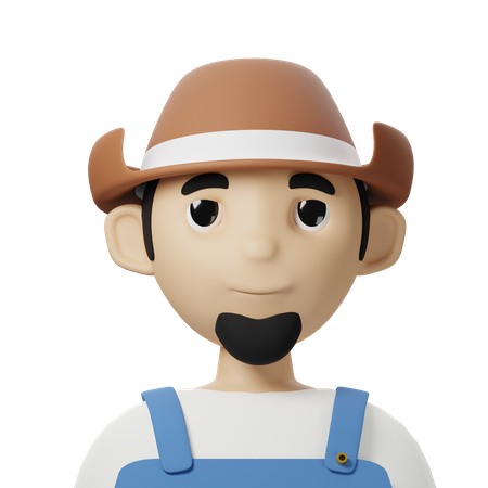 Avatar d'agriculteur  3D Icon