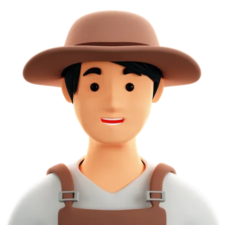 Agricultor Masculino  3D Icon