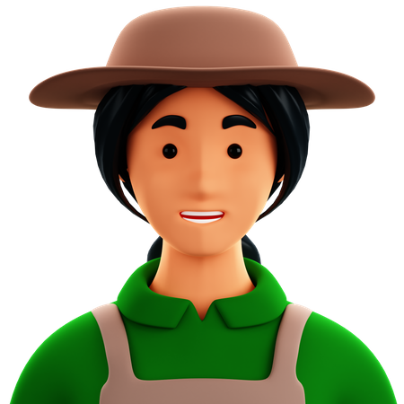 Mulher agricultora  3D Icon