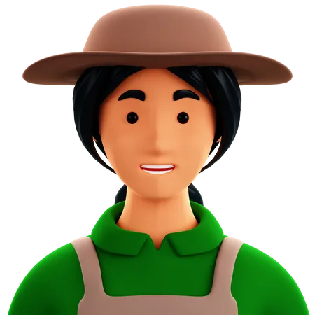 Mulher agricultora  3D Icon