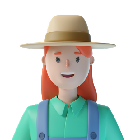 Agricultrice  3D Illustration