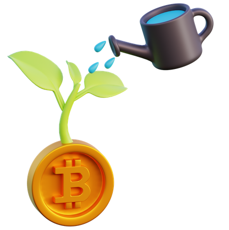 Cultivo de bitcoins  3D Icon