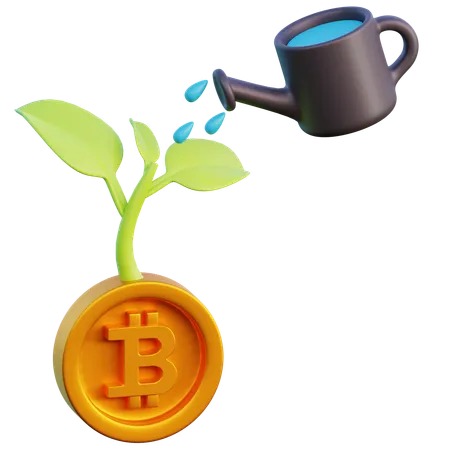 Cultivo de bitcoins  3D Icon