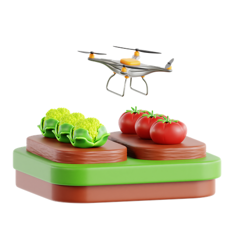 Agricultural Drones  3D Icon