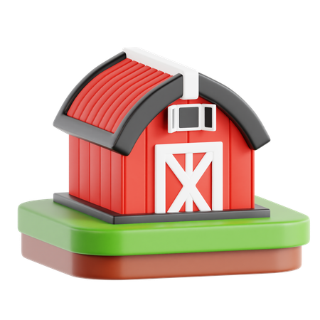 농업 장비 창고  3D Icon