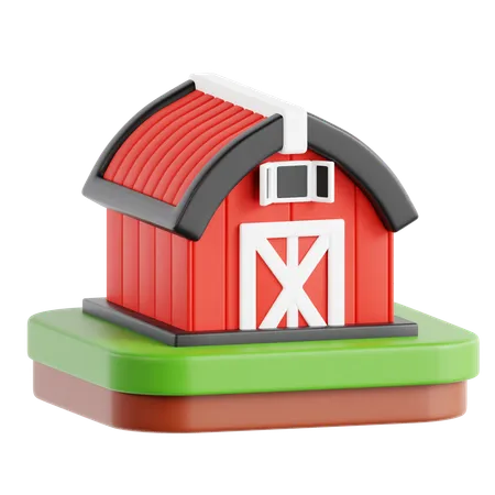 Agricultural Equipment Warehouse  3D Icon