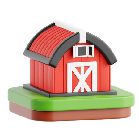 Agricultural Equipment Warehouse  3D Icon