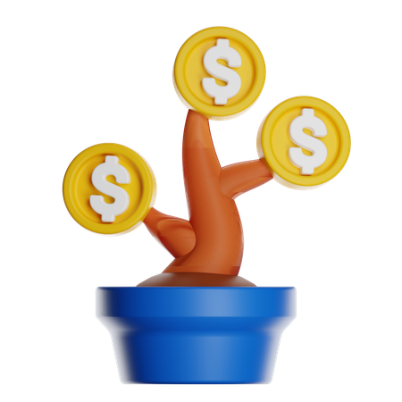 農業投資  3D Icon
