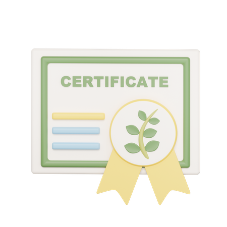 Agriculture Certification  3D Icon