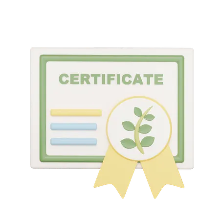 Agriculture Certification 3 D Illustration 3D Icon