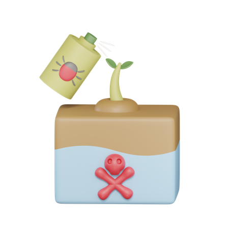 Agriculture Water Pollution  3D Icon