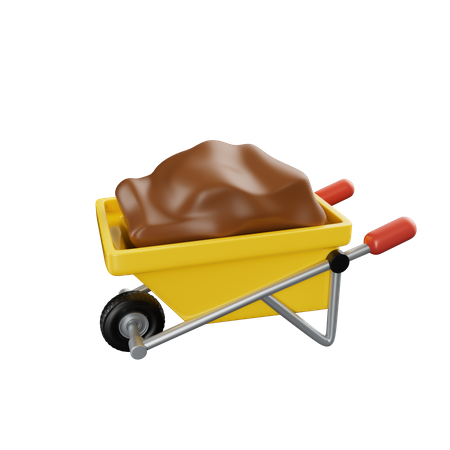 Agriculture Wheelbarrow  3D Icon