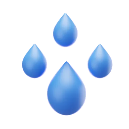 Agua de lluvia  3D Icon