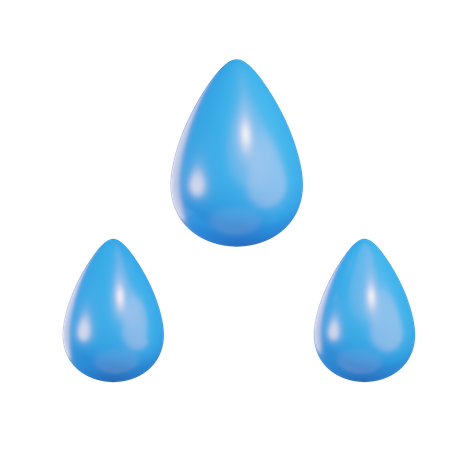Agua de lluvia  3D Icon