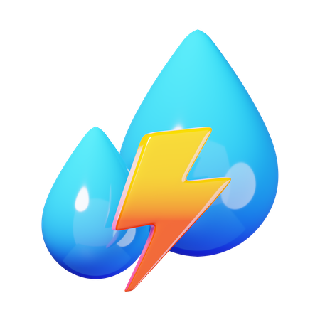 Energía del agua  3D Icon