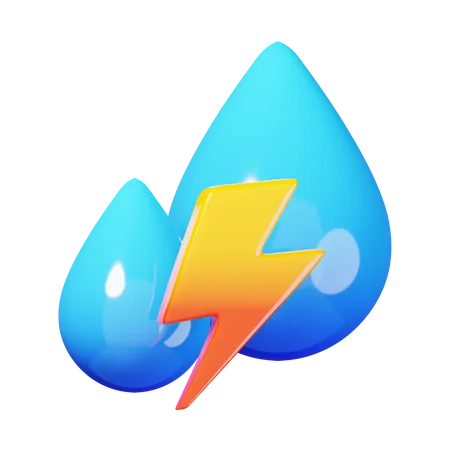 Energía del agua  3D Icon