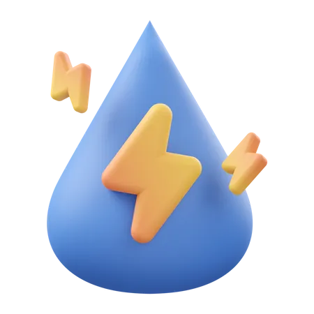 Energía del agua  3D Icon