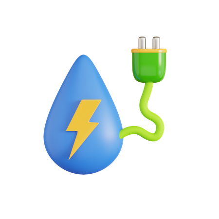 Energía del agua  3D Icon