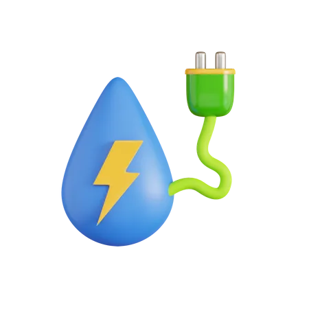 Energía del agua  3D Icon