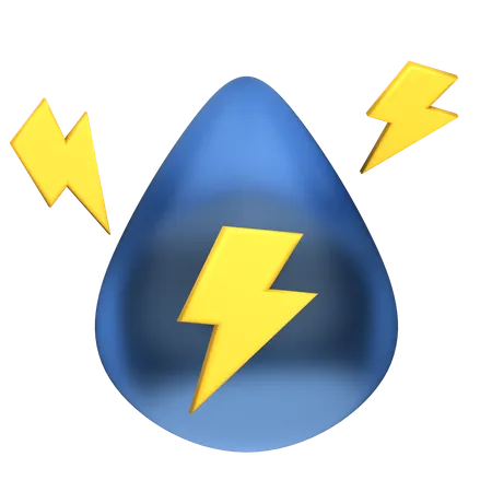 Energía del agua  3D Icon