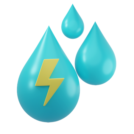 Energía del agua  3D Icon