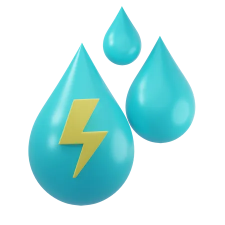 Energía del agua  3D Icon