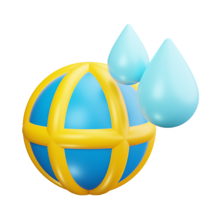 Agua global  3D Icon