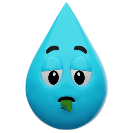 Emoji vomitando água  3D Icon