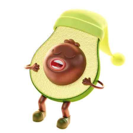 Aguacate durmiendo  3D Illustration