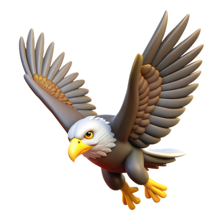 Águila en vuelo  3D Icon