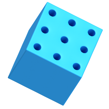 Agujeros del cubo  3D Icon