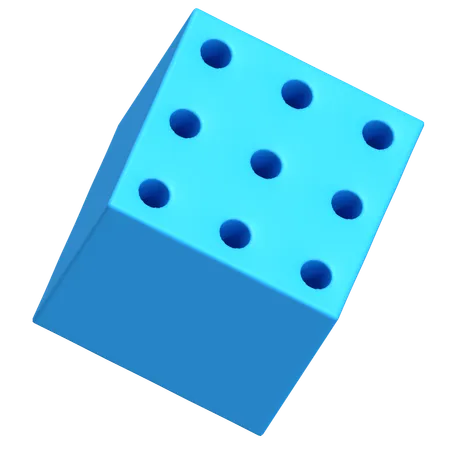 Agujeros del cubo  3D Icon