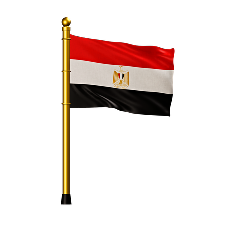 Ägypten Flagge  3D Icon