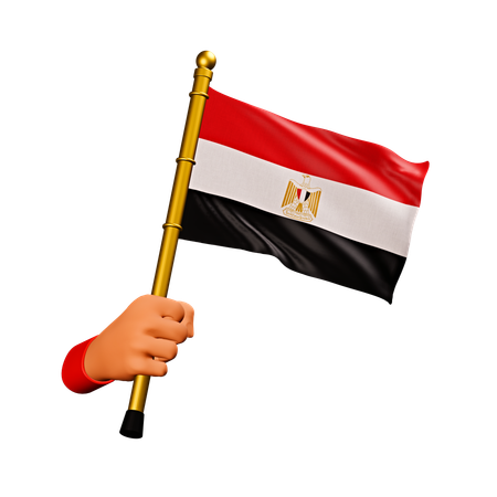 Ägypten Flagge  3D Icon