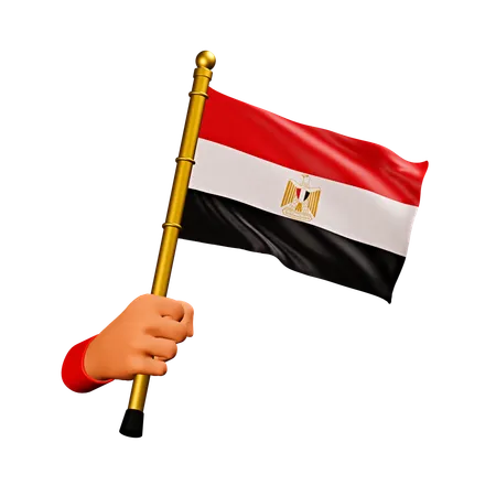 Ägypten Flagge  3D Icon