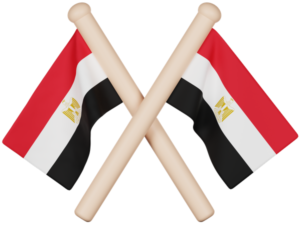 Ägypten Flagge  3D Icon