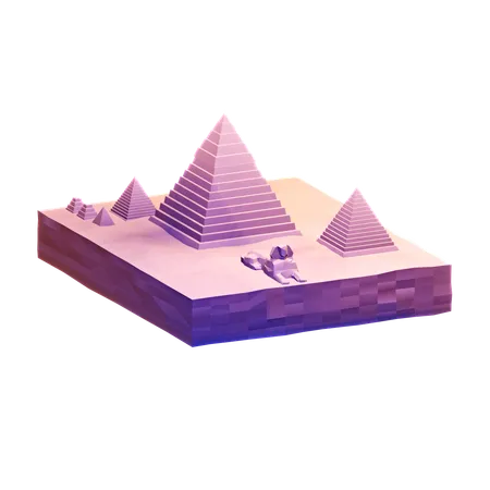 Ägypten Pyramiden von Gizeh  3D Icon